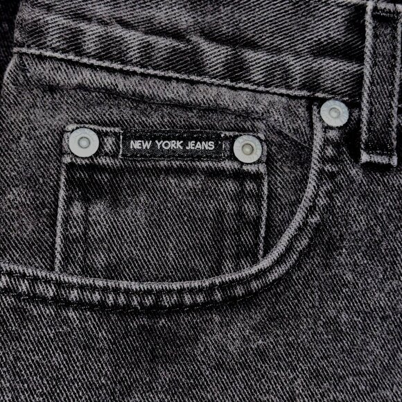 NY&C Black Bootcut Jeans Sz 10  Y2K Quiet Luxury Cotton Denim Made in Canada - Picture 5 of 8
